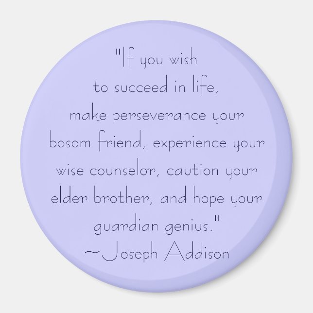Imán Cita de éxito de Joseph Addison (Frente)