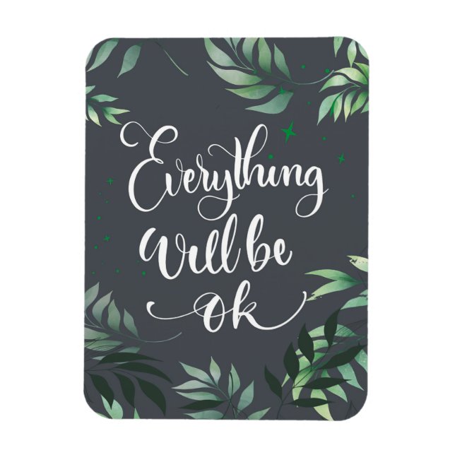 Imán Cita De Felicidad Todo Estará Bien (Vertical)