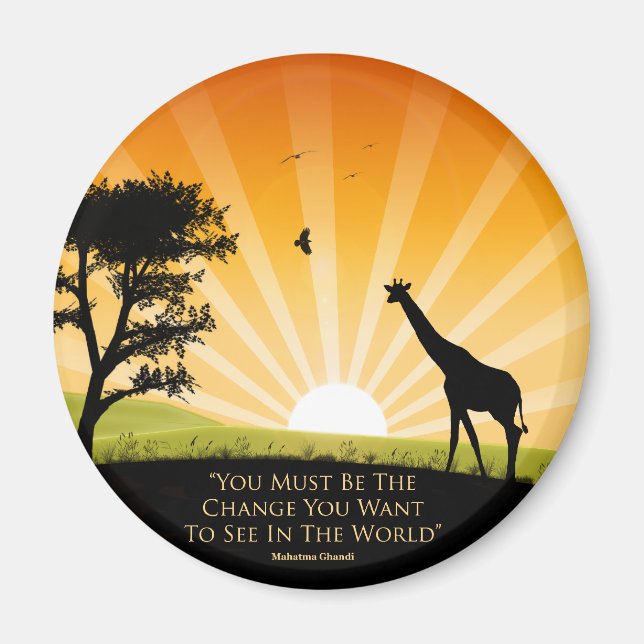 Imán Cita de Gandhi (Frente)