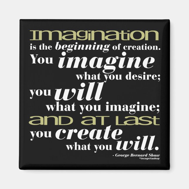 Imán Cita de George Bernard Shaw (Frente)