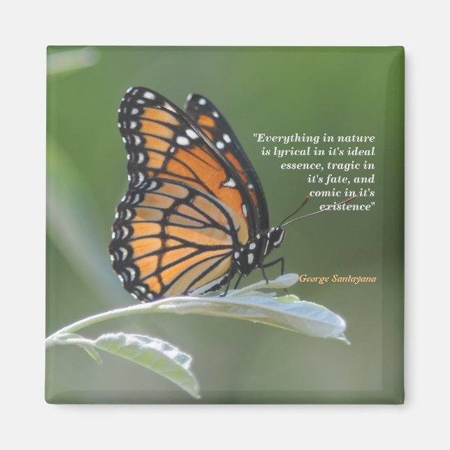 Imán Cita De George Santayana Sobre La Naturaleza (Frente)