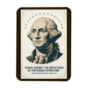 Imán Cita de George Washington Presidente Americano Art