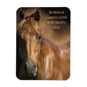 Imán Cita de historia de caballos y la humanidad