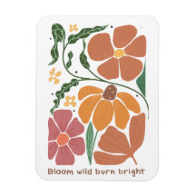 Cita de inspiración floral retro boho