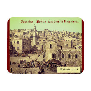 Imán Cita de la Biblia cristiana Foto de la Tierra Sant