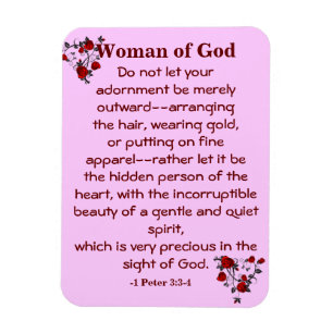 Imán Cita de la Biblia de la mujer de Dios
