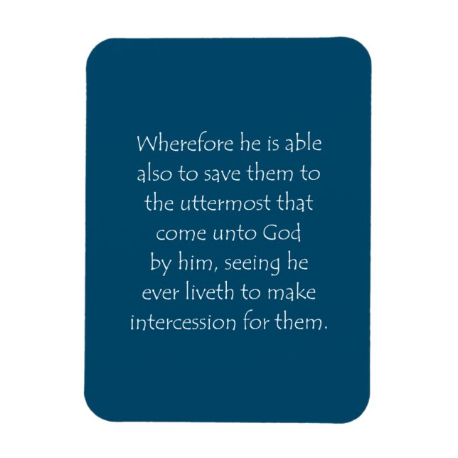 Imán Cita de la escritura hebreos 7 25 (Vertical)