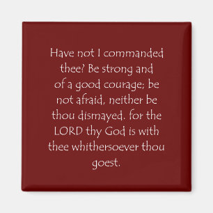 Imán Cita de la escritura Josué 1 9