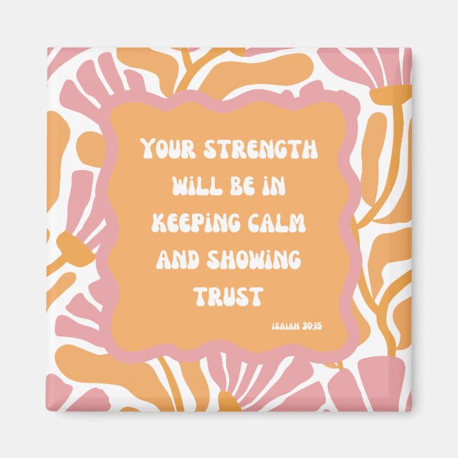 Imán Cita de la escritura Mostaza Resumen de la Biblia  (Frente)