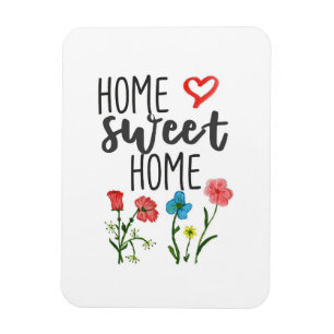 Imán Cita de la felicidad hogar flores de casa dulces