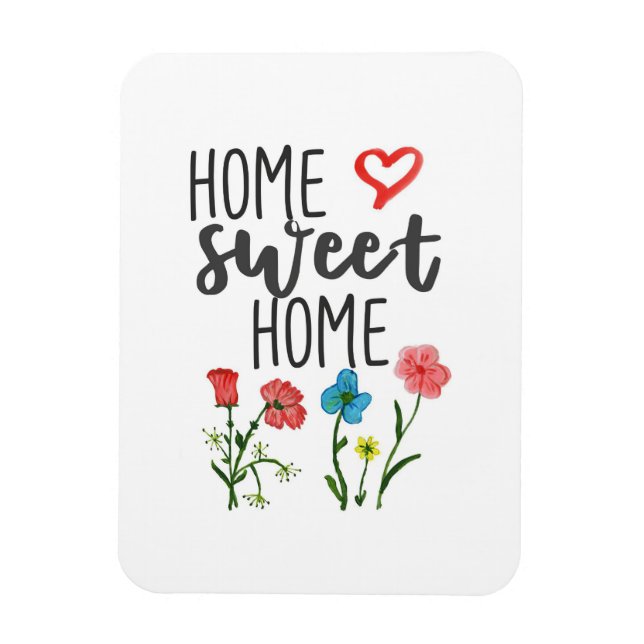 Imán Cita de la felicidad hogar flores de casa dulces (Vertical)
