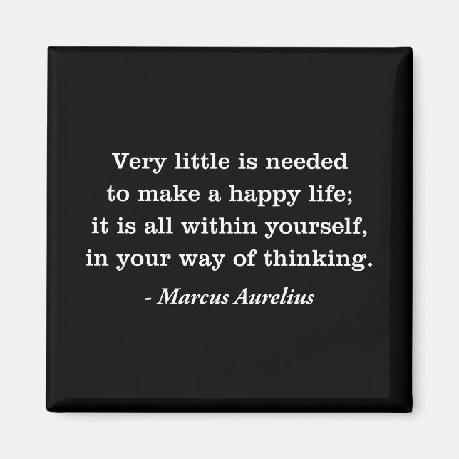Imán Cita de Marcus Aurelius Happy Life (Frente)