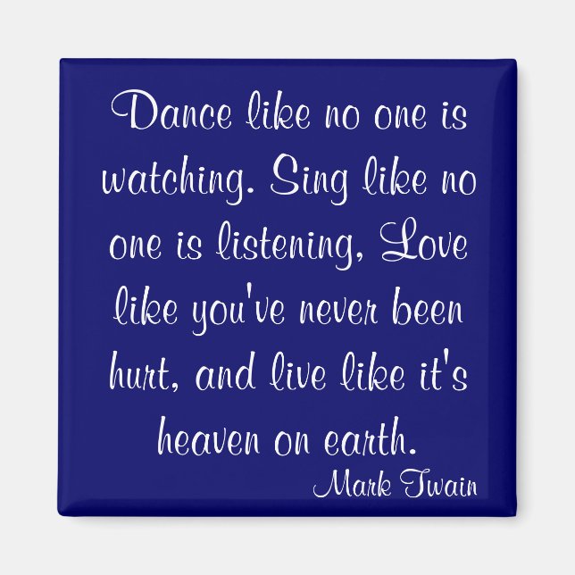 Imán Cita de Mark Twain (Frente)