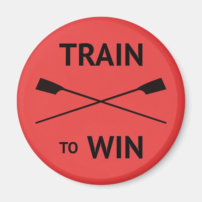 Imán Cita de motivación deportiva de alas rojas (Frente)