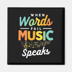 Imán Cita de Música Inspiradora Músico Amante de la Mús