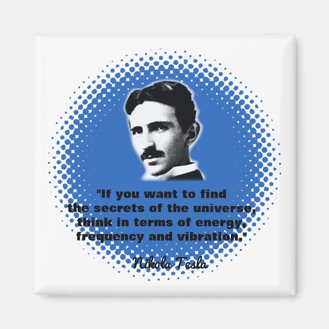 Imán Cita De Nikola Tesla T-Shirt (Frente)