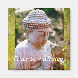 Imán Cita de paz de Buda Orando
