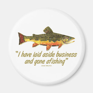 Imán Cita de pesca Izaak Walton