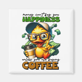 Imán Cita de pie de lente con lentes de pato divertida