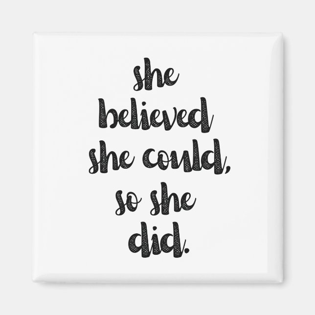 Imán Cita de poder de Chica feminista inspiradora (Frente)