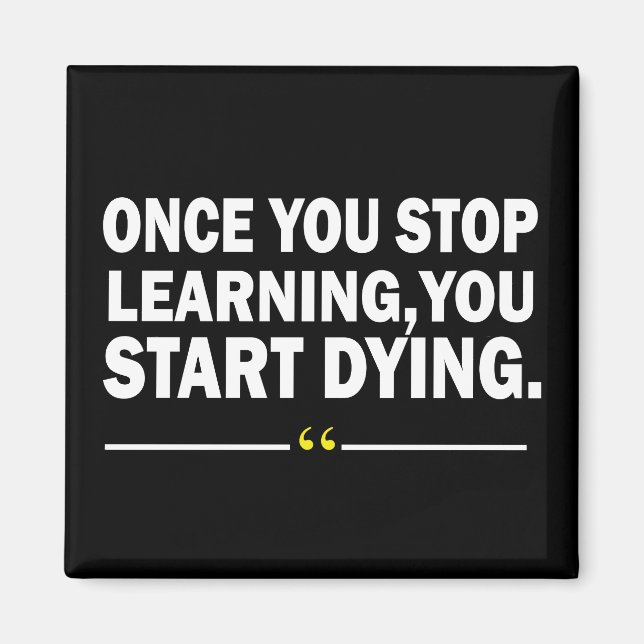 Imán Cita de profesor de aprendizaje motivacional (Frente)