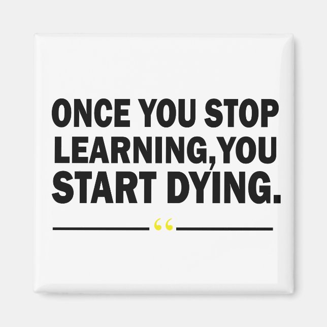 Imán Cita de profesor de aprendizaje motivacional (Frente)