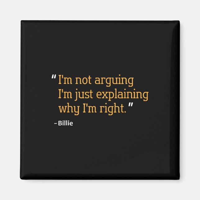 Imán Cita de regalo Divertido Cumpleaños Idea de nombre (Frente)