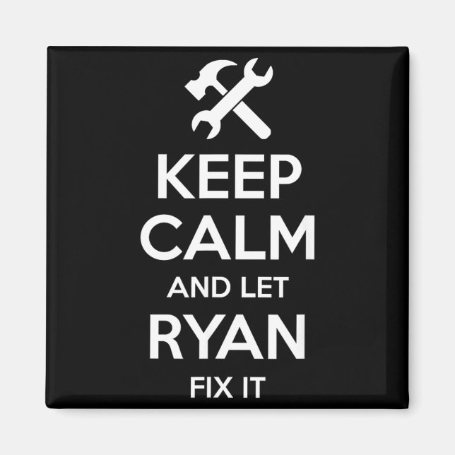 Imán Cita de Ryan Fix Divertida Cumpleaños Nombre Perso (Frente)