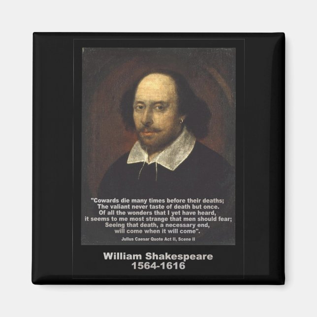 Imán Cita de Shakespeare ~ Julio César (Frente)