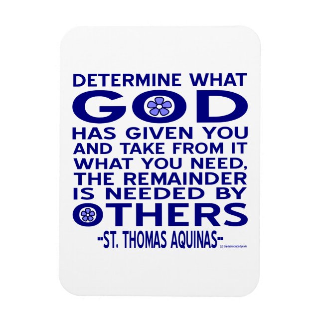 Imán Cita de St. Thomas Aquinas (Vertical)