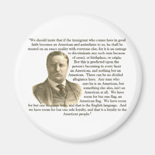 Imán Cita de Teddy Roosevelt
