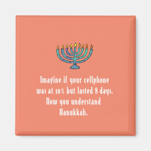 Imán Cita de teléfono satelital divertida de Hanukkah C