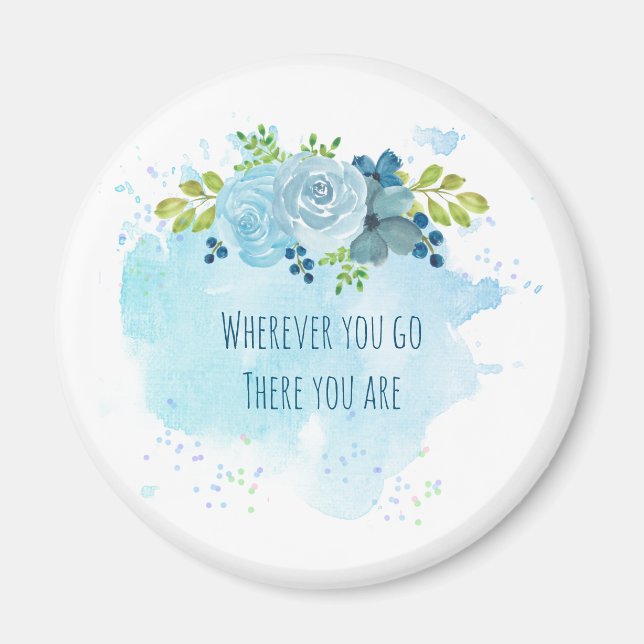 Imán Cita De Tendencia De La Mentalidad Donde Vayan U (Frente)