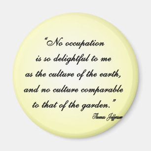 Imán Cita de Thomas Jefferson Garden
