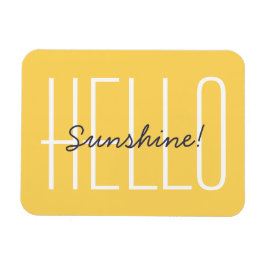 Imán Cita de tipografía de color amarillo Hello Sunshin