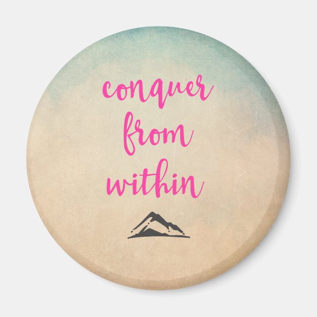 Imán Cita de tipografía inspiradora sobre determinación (Frente)