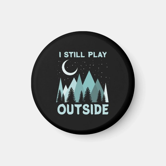 Imán Cita de vacaciones de camping (Frente)