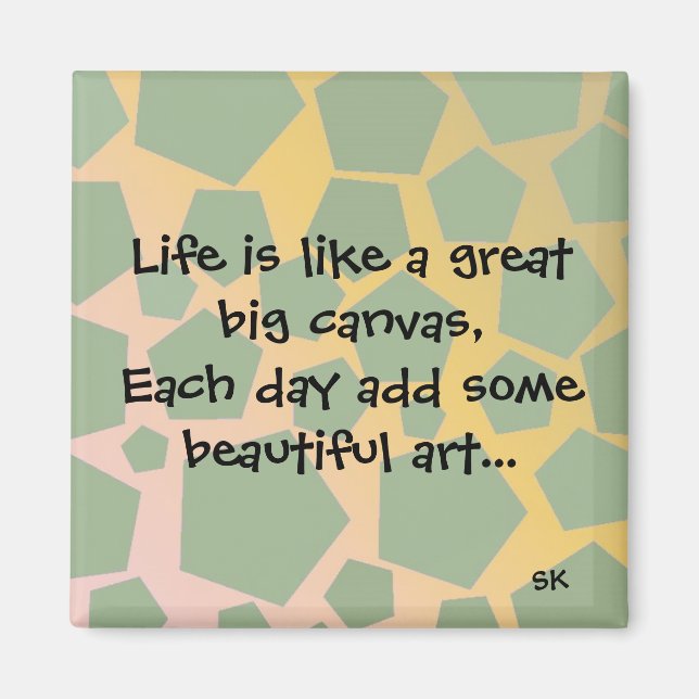 Imán Cita de vida inspiradora (Frente)