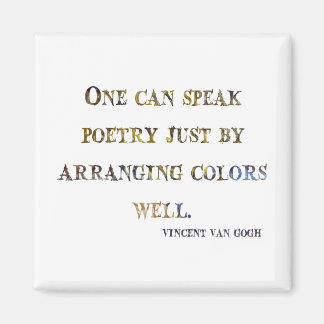 Imán Cita de Vincent Van Gogh