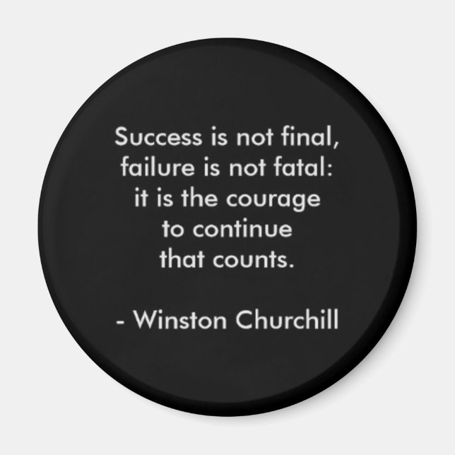 Imán Cita de Winston Churchill; Éxito (Frente)