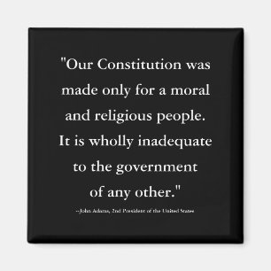 Imán Cita del presidente John Adams sobre la constituci