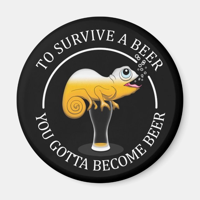 Imán Cita divertida de Beer Lover - Cerveza (Frente)