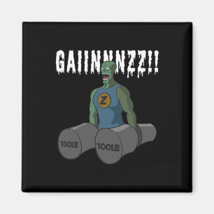 Imán Cita divertida de Bodybuilding Gym-zombies quiere