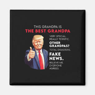 Imán Cita divertida de Donald Trump para el abuelo cons