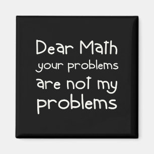 Imán Cita Divertida de Matemáticas Querida Matemática P