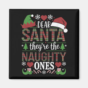 Imán Cita Divertida de Navidad Querido Santa Son Los Tr