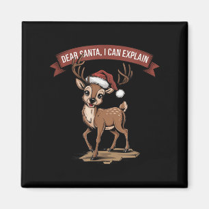 Imán Cita divertida de Navidades - Querido Papá Noel, p