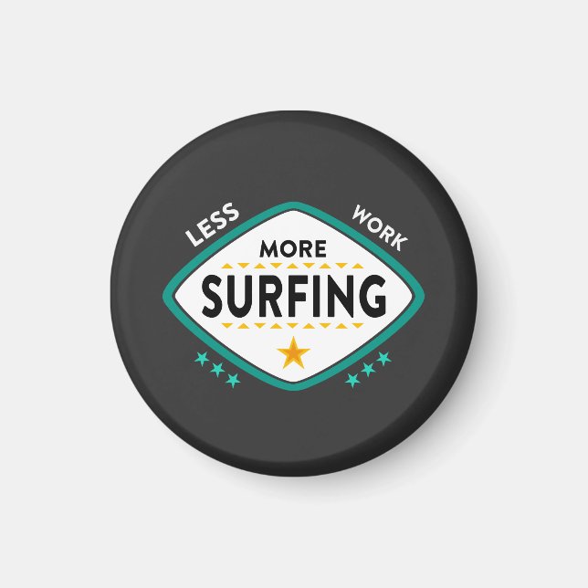 Imán Cita divertida de Surfing (Frente)