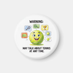 Imán Cita divertida de tenis para adictos al tenis