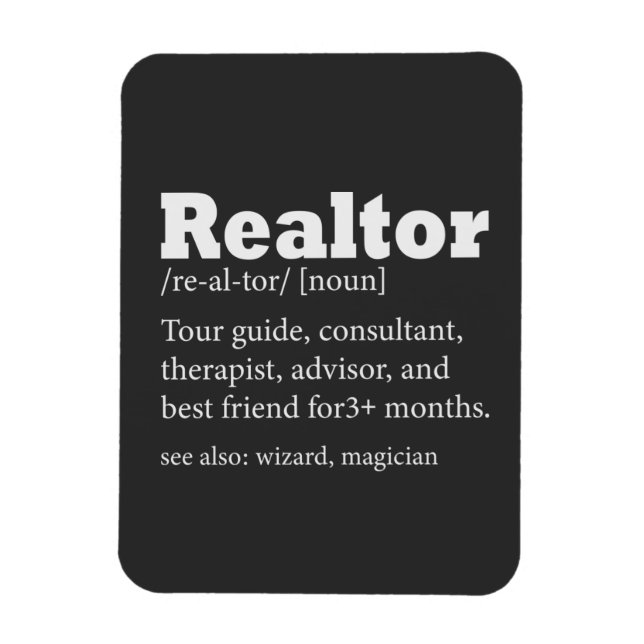 Imán Cita divertida del agente inmobiliario Realtor (Vertical)